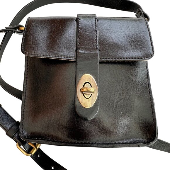 Kelsi Dagger Black Crossbody with Gold Clasp - Picture 4 of 16